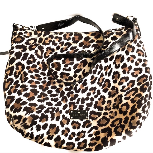 kate spade Handbags - {KATE SPADE} Hobo Crossbody Leopard Bag/Baby Bag